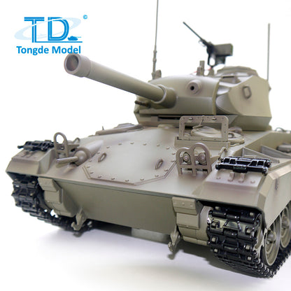TOUCAN RC HOBBY Tongde M24 Chaffee 1/16 Remote Control Light Tank Infrared Combating System Turret Rotate