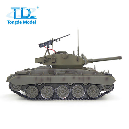 TOUCAN RC HOBBY Tongde M24 Chaffee 1/16 Remote Control Light Tank Infrared Combating System Turret Rotate