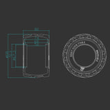 Widened Metal Wheel Hub 135X80MM Rubber Tire Tyre for JDM-198 ZW370 RC Hydraulic Loader Model JDM-166 Articulated Truck DIY Vehicle