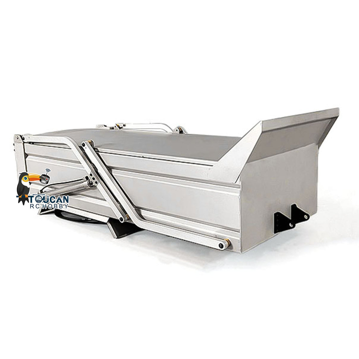 Metall U-förmigen Eimer für 1/14 8x8 Fernbedienung Dumper RC Hydraulische Dumper DIY Ersatzteile Zubehör