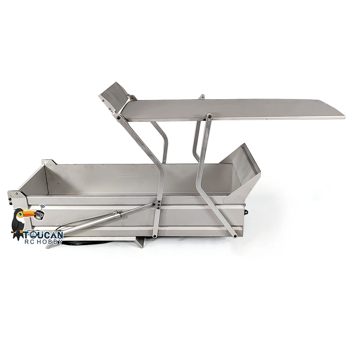 Metall U-förmigen Eimer für 1/14 8x8 Fernbedienung Dumper RC Hydraulische Dumper DIY Ersatzteile Zubehör