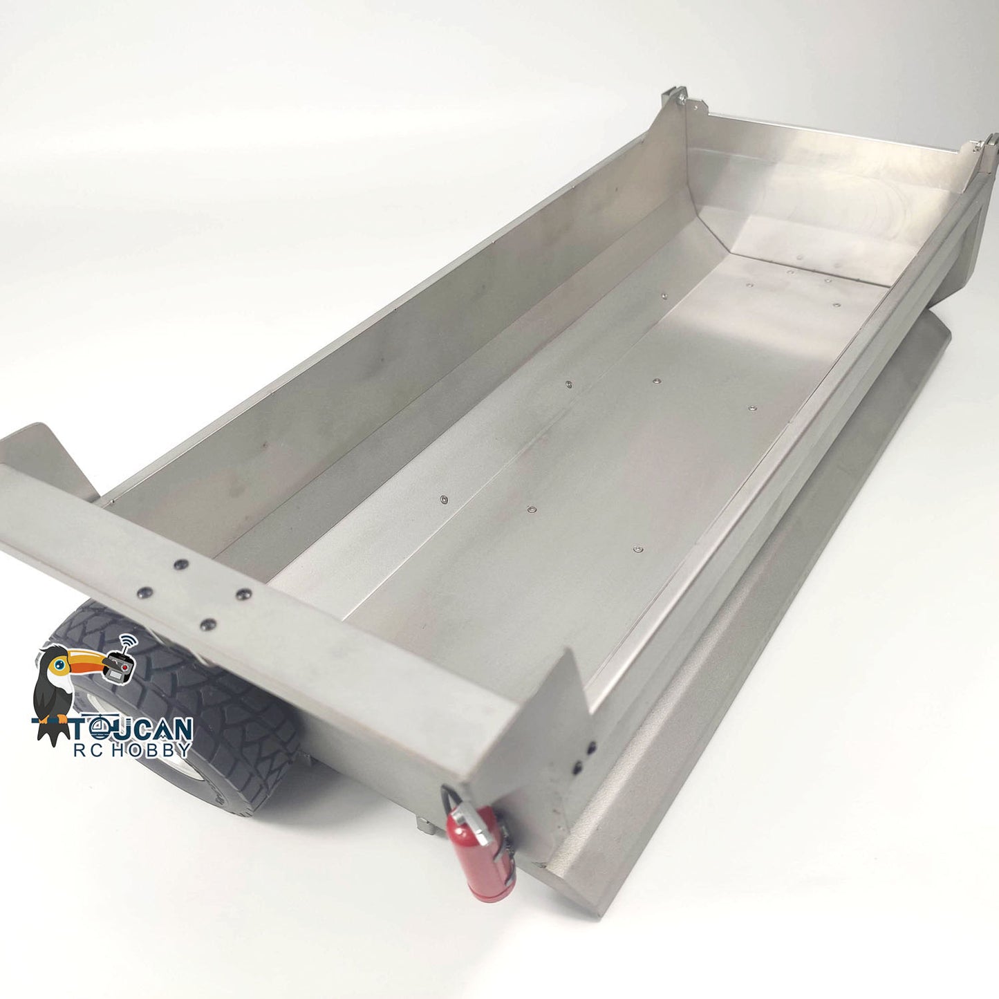 Metall U-förmigen Eimer für 1/14 8x8 Fernbedienung Dumper RC Hydraulische Dumper DIY Ersatzteile Zubehör