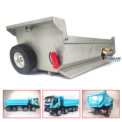 Metall U-förmigen Eimer für 1/14 8x8 Fernbedienung Dumper RC Hydraulische Dumper DIY Ersatzteile Zubehör