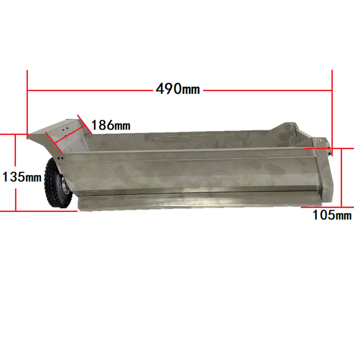 Metall U-förmigen Eimer für 1/14 8x8 Fernbedienung Dumper RC Hydraulische Dumper DIY Ersatzteile Zubehör