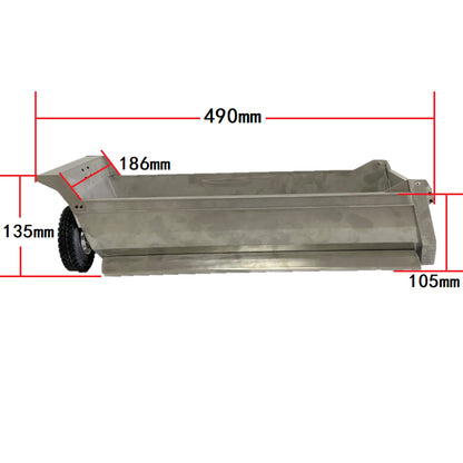 Metall U-förmigen Eimer für 1/14 8x8 Fernbedienung Dumper RC Hydraulische Dumper DIY Ersatzteile Zubehör