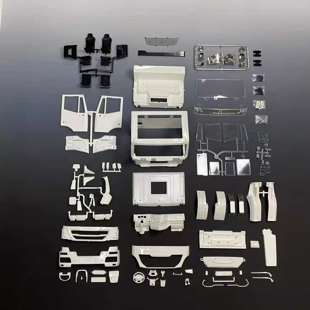 TOUCAN RC HOBBY 1 Set of Cabin Shell Parts With Interior For 1/14 Scale RC Tractor Truck Dumper Car Tipper Model DIY Cars Parts