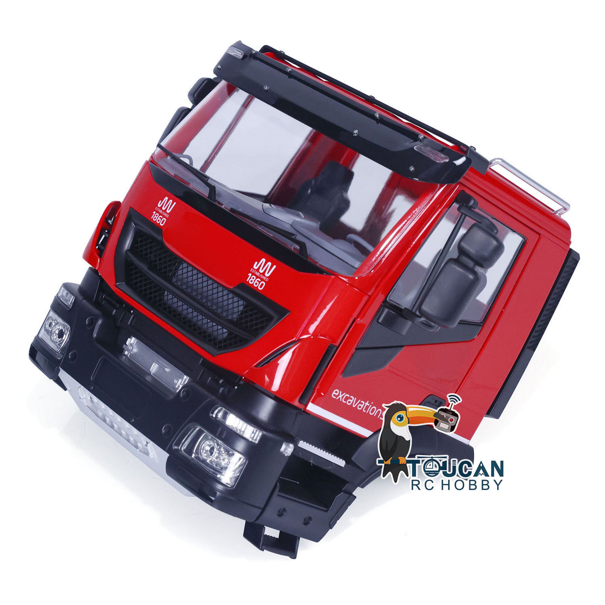 TOUCAN RC HOBBY 1 Set of Cabin Shell Parts With Interior For 1/14 Scale RC Tractor Truck Dumper Car Tipper Model DIY Cars Parts
