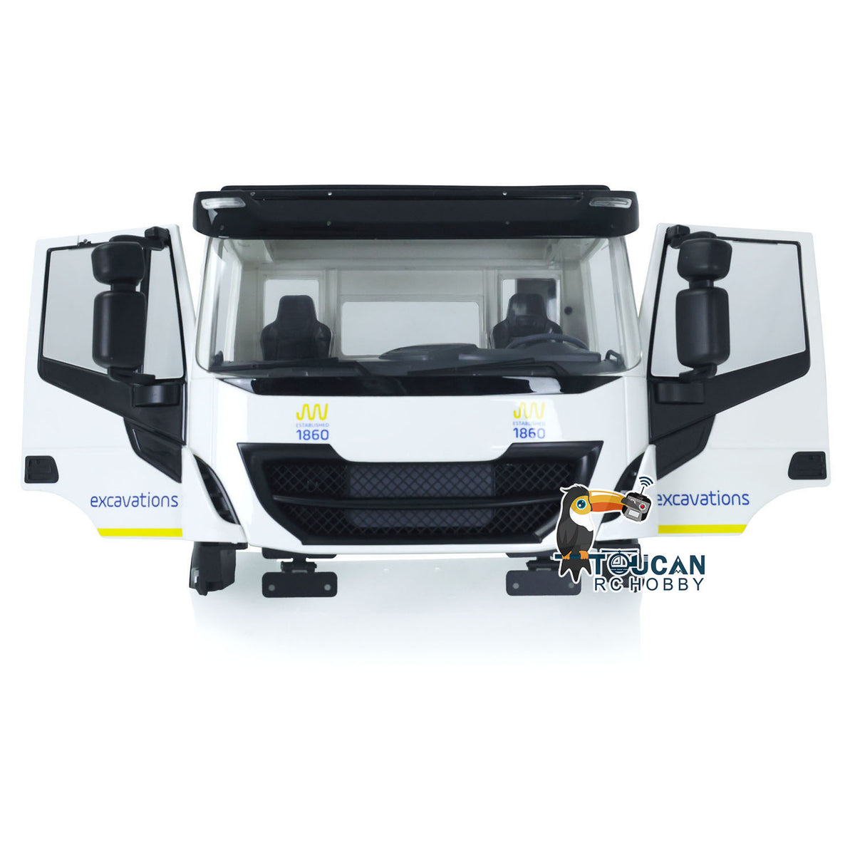 TOUCAN RC HOBBY 1 Set of Cabin Shell Parts With Interior For 1/14 Scale RC Tractor Truck Dumper Car Tipper Model DIY Cars Parts