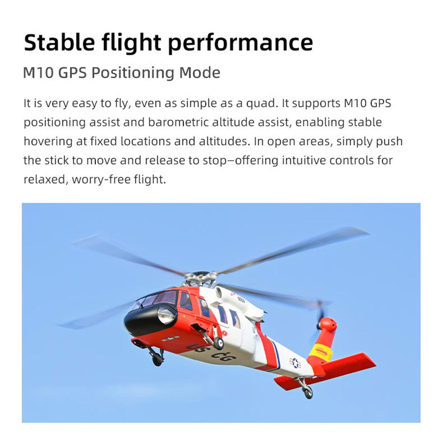 FLYWING MH-60T Jayhawk Remote Control Helicopter LED Light ACE Controller MH60T GPS ATT Mode One Key Return Beidou Positioning