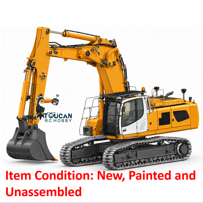 TOUCAN RC HOBBY LESU Aoue LR956 B0030 1/14 RC Hydraulic Excavator Radio Controlled Dual Pumps Digger KIT Metal 3 Arms Model 10CH Valve Light GPS
