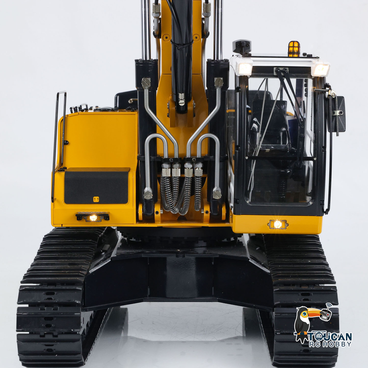 TOUCAN RC HOBBY MTM 946-3 Metal 1/14 RC Hydraulic Excavator Engineering Vehicle 6-Way Valve 12 Channels T12D Radio Controller for Professional RC Modeler