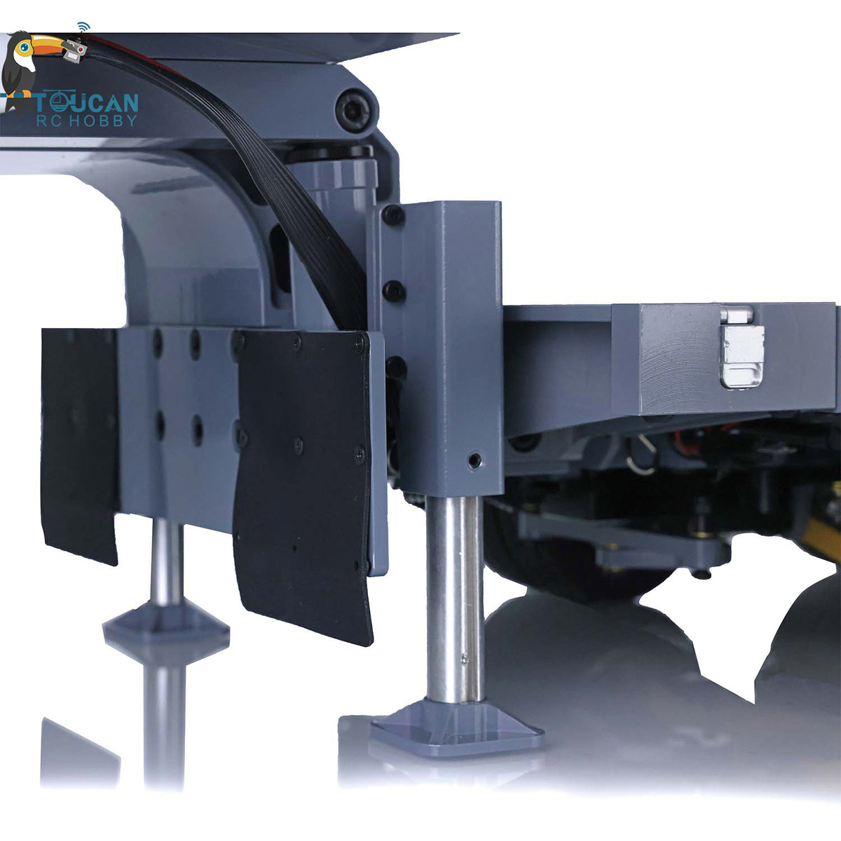 Metall CNC Flache Moudule Anhänger Modul für 1/14 NOOXION 2 + 5 achsen RC anhänger Tamiya Anhänger Fernbedienung Traktor Lkw DIY modelle