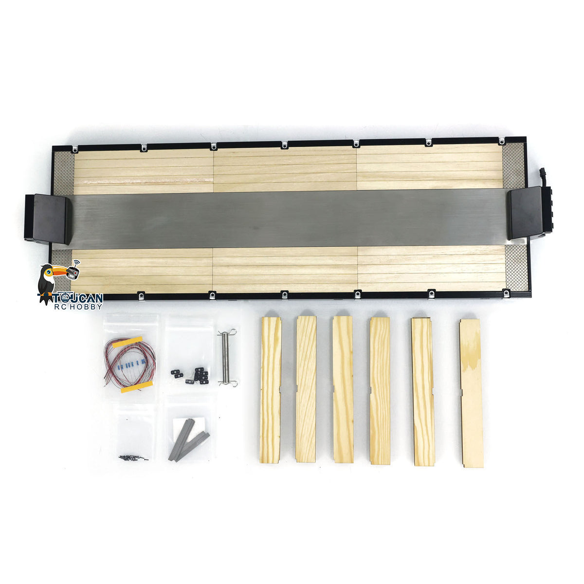 Metall CNC Flache Moudule Anhänger Modul für 1/14 NOOXION 2 + 5 achsen RC anhänger Tamiya Anhänger Fernbedienung Traktor Lkw DIY modelle