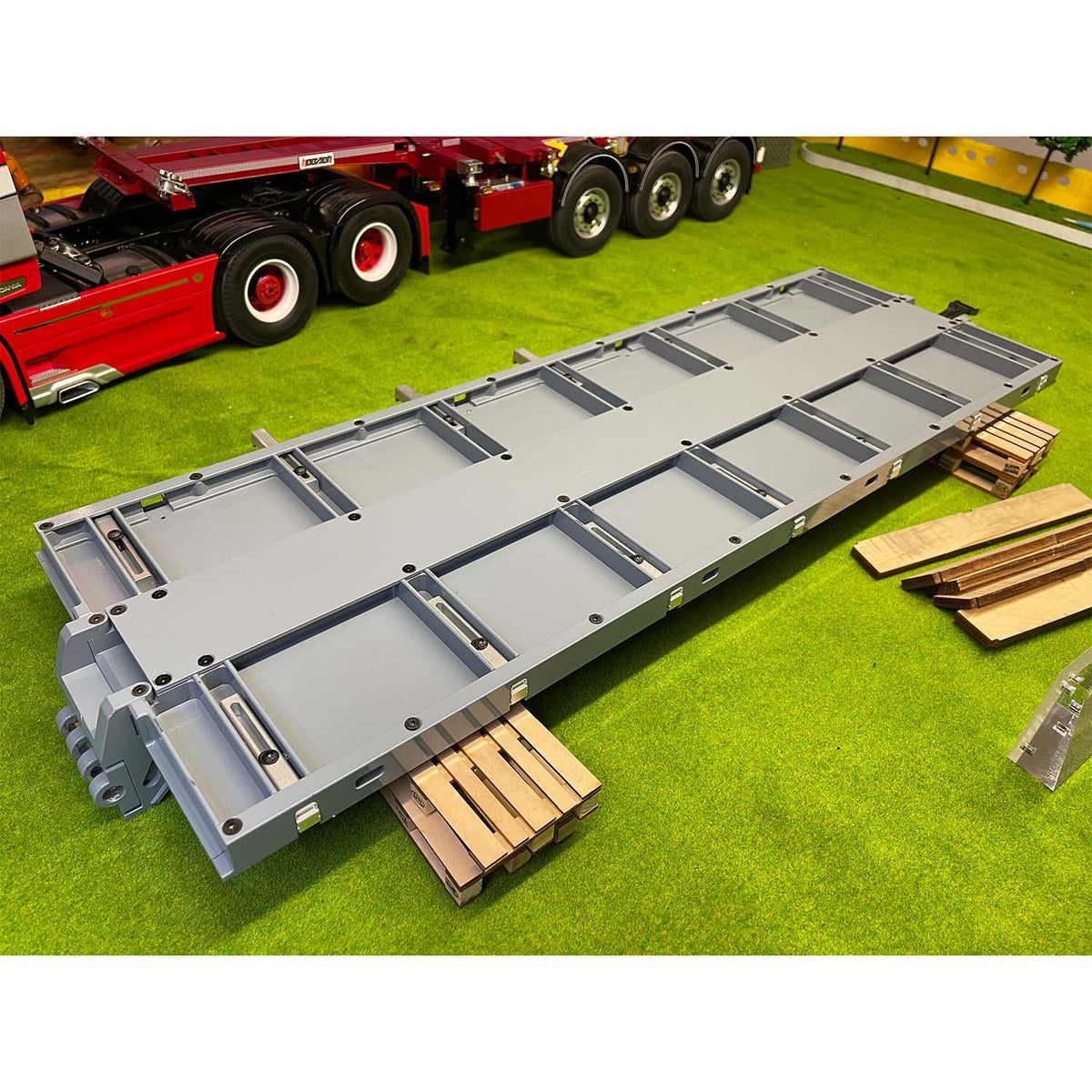 Metall CNC Flache Moudule Anhänger Modul für 1/14 NOOXION 2 + 5 achsen RC anhänger Tamiya Anhänger Fernbedienung Traktor Lkw DIY modelle