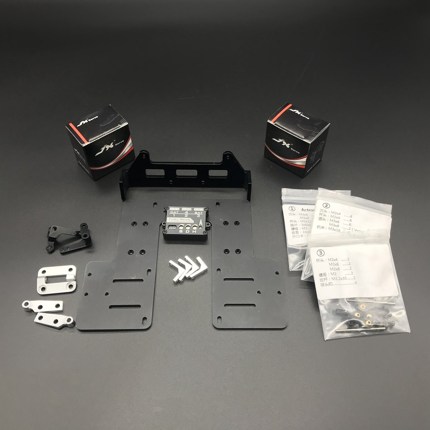 Cab Suspension System W/Zweite Platte Servos für LESU TAMIYA FH 1/14 Skala RC Traktor Lkw Fernbedienung Auto Fahrzeug Modell