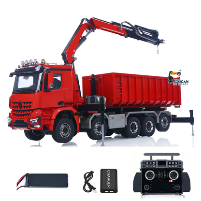 TOUCAN RC HOBBY  1/14 10*10 Metal RC Hydraulic Roll 0n Off Dumper 9-Way Reversing Valve Rear Axle Lifting for Model Enthusiasts
