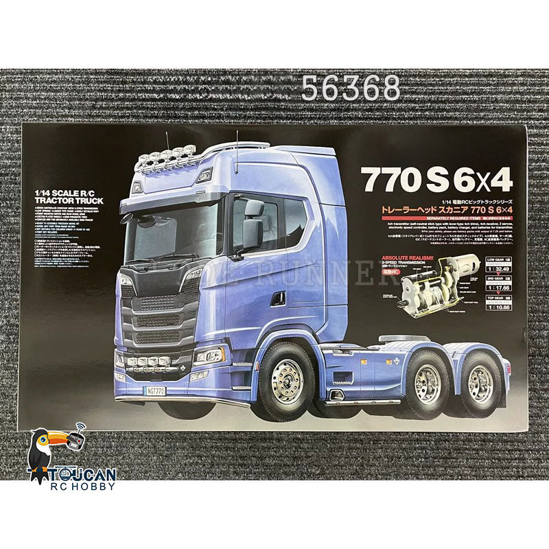 TOUCAN RC HOBBY 1/14 6X4 RC Tractor Truck 770S 56368 Radio Control Engineering Vehicle Hobby Model Kits Unpainted Emulated Car Motor