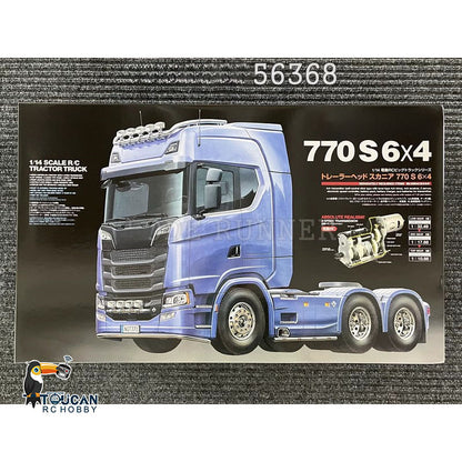 TOUCAN RC HOBBY 1/14 6X4 RC Tractor Truck 770S 56368 Radio Control Engineering Vehicle Hobby Model Kits Unpainted Emulated Car Motor