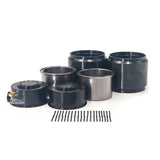 Widened Metal Wheel Hub 135X80MM Rubber Tire Tyre for JDM-198 ZW370 RC Hydraulic Loader Model JDM-166 Articulated Truck DIY Vehicle