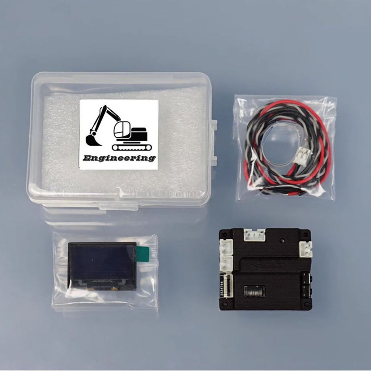 Multimedia-Bildschirm Strom Spannung Temperatur Druck Nutzung Zeit Marke für DIY 1/14 RC Hydraulikbaggerlader