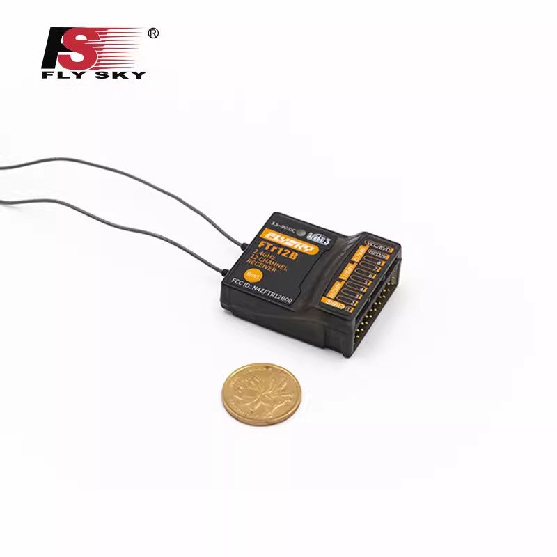 TOUCAN RC HOBBY FLYSKY 2.4G 12CH FTr12B Receiver for PL18EV PL18 NB4+ Transmitter RC Car Remote Cotrolled Truck Helicopter 39*32*15mm
