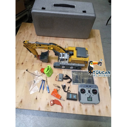 Second Hand Fast Free Shipping EU Stock 1/18 Kabolite 5901 100S Electric Lifting RC Excavator Flysky Remote Control Digger Engineering Vehicle Electric Ripper Hammer