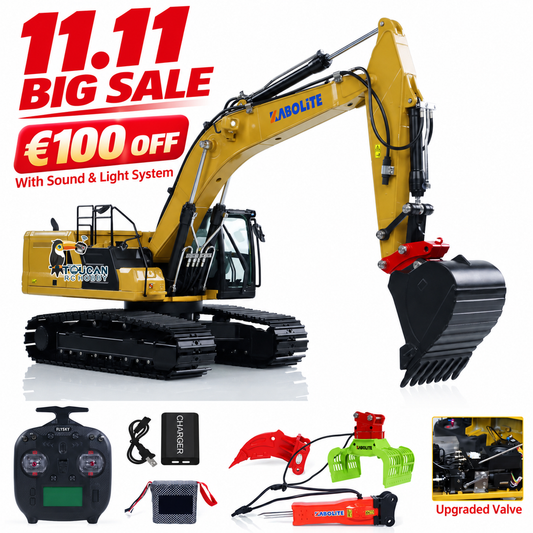 Fast Free Shipping Kabolite K961-100S Pro Hydraulic RC Excavator 1/18 RTR Metal Remote Control Digger FlySky ST8 Radio Construction Model