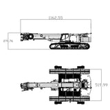 Eyewhale 1/14 Metal Remote Control Hydraulic Telescopic Crawler Crane Truck 10-way Valves RC Hoist Model Frsky Radio 5D Joystick