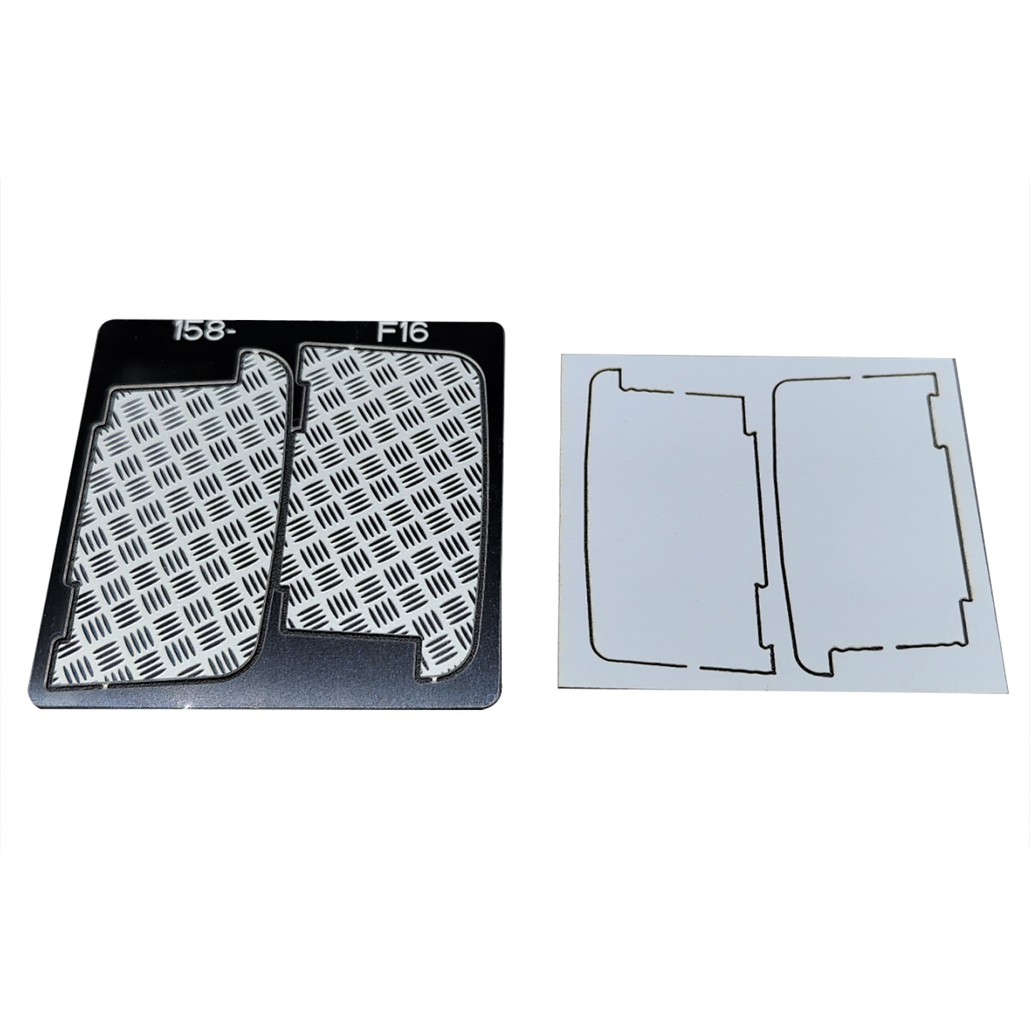 Stainless Steel Tail Light Anti Slip Plate for 1/14 DIY Remotr Control Tractor Truck 770S 56379/56375 Model Decoration Part