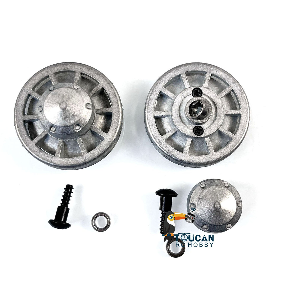 Metal Tracks Idler Sprockets Front Armour Guard Plate Ajusters Bearings For Henglong 1/16 German Tiger I 3818 Panther RC Tank DIY Parts