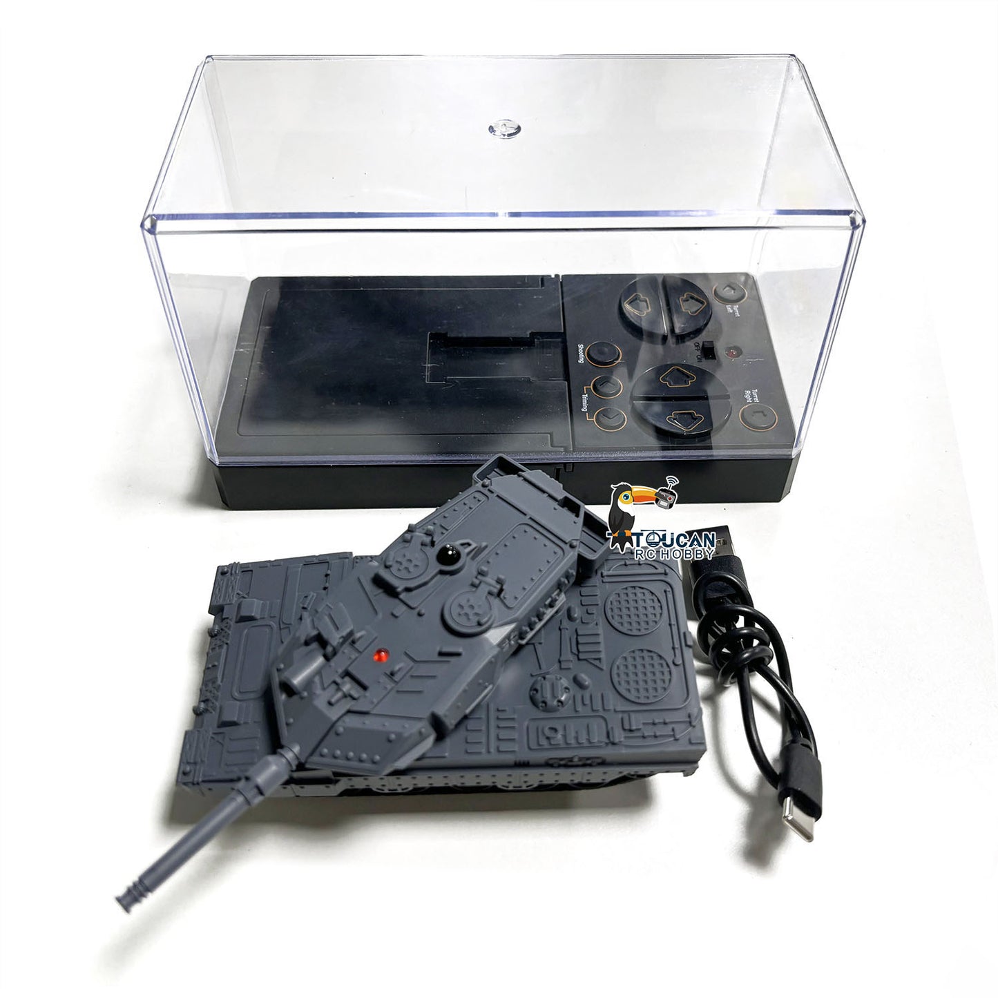 Fast  Free Shipping RC RTR Mini Tank Remote Control Battle Tank Toy Rotate Turret Infrared System Electric Military Model