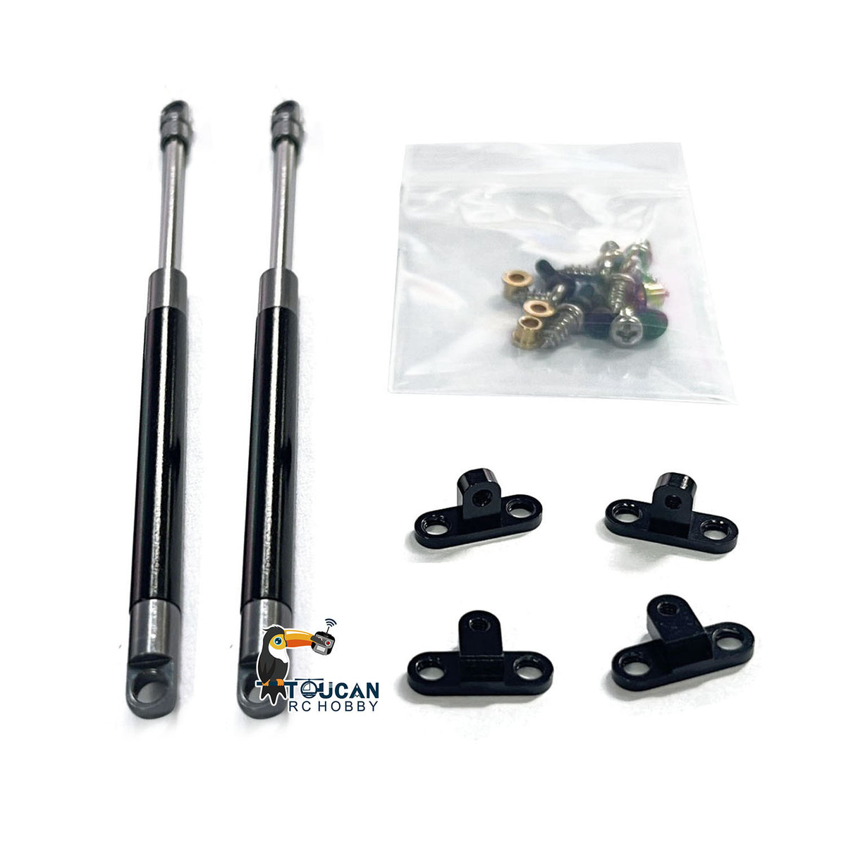 Metall-Frontluftgitter-Haubenstange, 2,8-Zoll-Nabe, verbesserte Wellen und Gehäuse für das Verteilergetriebe für 1/6 CAPO RC SIXER1 Crawler-Automodell