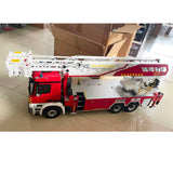 1/14 6x4 2Speed Gearbox Metal Chassis Remote Control Electric Lift Ladder Fire Truck RC Rescue Vehicle Model Sound System