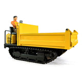 Pre-order Metal 1/14 Remote Control Hydraulic Tracked Dumper Truck RC Tipper Model Construction Machine Light Battery Flysky Radio