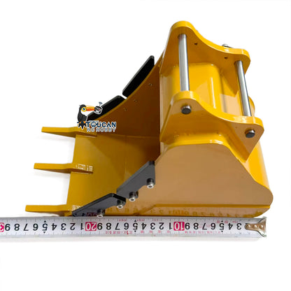 Metal Ripper Wide Bucket Manual Quick Coupler Rake Narrow Bucket for 1/8 Hydraulic RC Excavator 385CF Remote Control Digger Engineering Vehicle Model