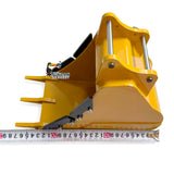 Metal Ripper Wide Bucket Manual Quick Coupler Rake Narrow Bucket for 1/8 Hydraulic RC Excavator 385CF Remote Control Digger Engineering Vehicle Model