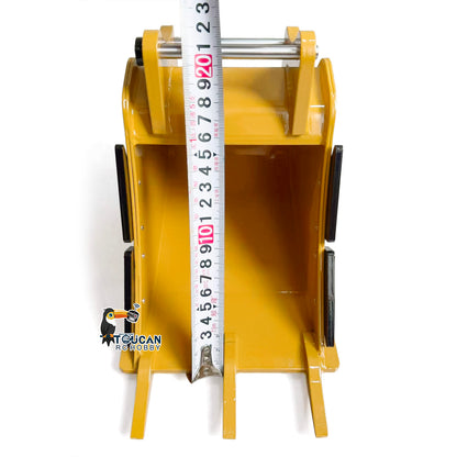 Metal Ripper Wide Bucket Manual Quick Coupler Rake Narrow Bucket for 1/8 Hydraulic RC Excavator 385CF Remote Control Digger Engineering Vehicle Model