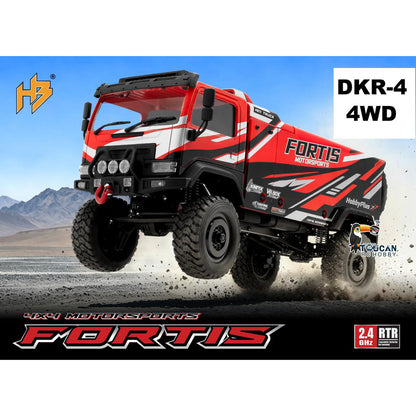 TOUCAN RC HOBBY Hobby Plus 1/18 4X4 Remote Control Off Road Vehicle RC Desert Rally Car DKR-4 Fortis Hobbywing Brushless Motor Light Effect
