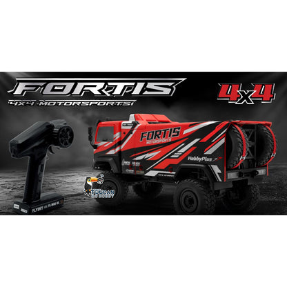 TOUCAN RC HOBBY Hobby Plus 1/18 4X4 Remote Control Off Road Vehicle RC Desert Rally Car DKR-4 Fortis Hobbywing Brushless Motor Light Effect