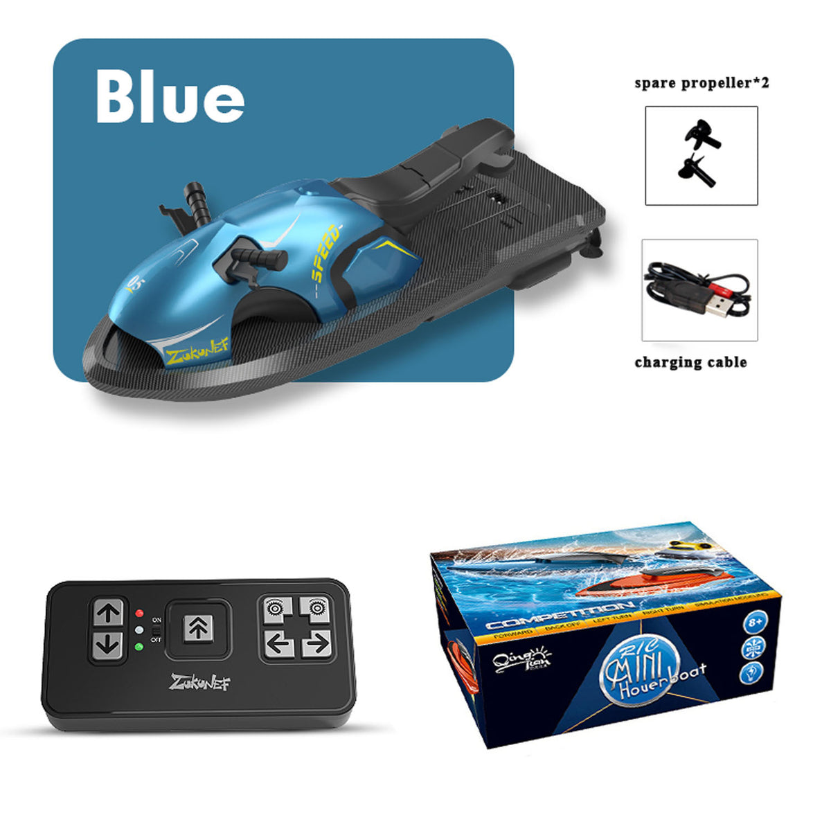 Funkgesteuertes Spielzeug-Rennschiff, 2,4 GHz, Pools, Seen, RC-Boot für Jungen, Geschenke, fahrbereit mit wiederaufladbarer Batterie