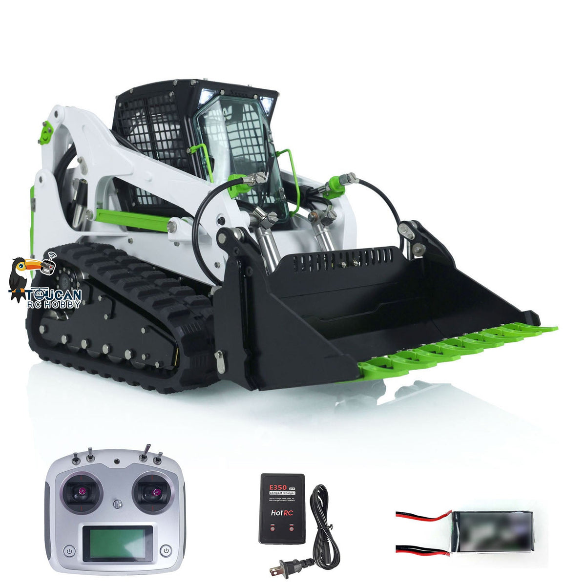 Lesu 1/14 Metal RC Hydraulic Tracked Skid-Steer Loader Aoue LT5 Hydraulic Construction Vehicles