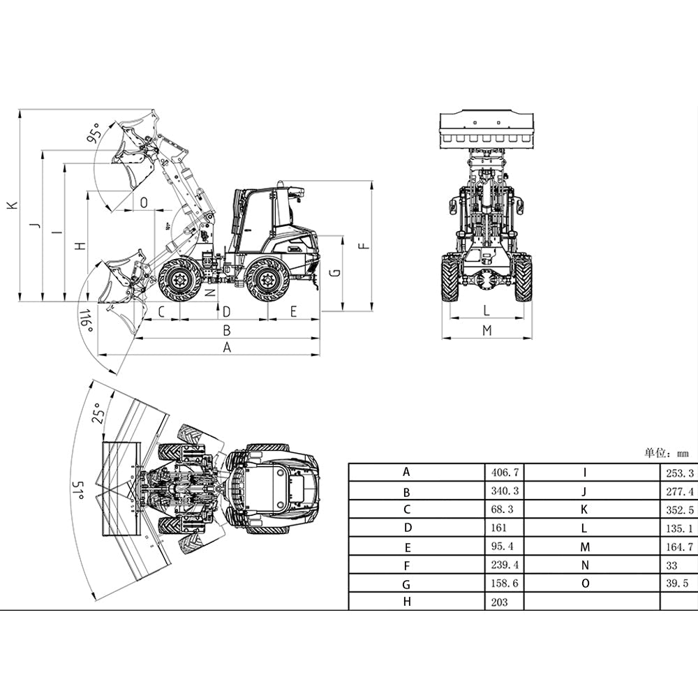 TOUCAN RC HOBBY LESU AOUE MCL8 1/14 Metal 4x4 Hydraulic RC Loader A0015 with 4CH Reversing Valve Light Sound System for Construction Model Hobbyists