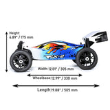 1/8 VRX RH812 Remote Control Off Road Vehicle AWD High Speed RC Model Car 6KG Servo Metal Upper Control Arms Rear Wing Charger