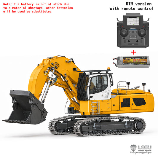 TOUCAN RC HOBBY LESU 1/14 RC Hydraulic Front Shovel Digger LR956 Almost Full Metal Remote Control Excavator Dual Pump RC Model with Light