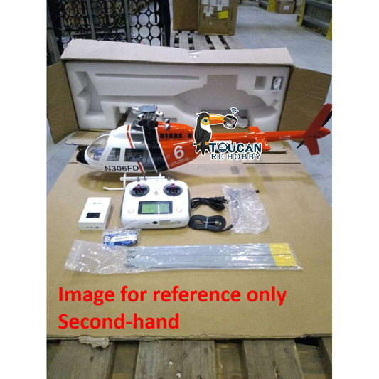 Second Hand Fast Free Shipping EU Stock 2.4G RC Scale FlyWing BELL 206 Helicopter 4 Blade Rotor Remote Control Aircraft GPS Brushless Motor Battery RTF Smart Drone Gift