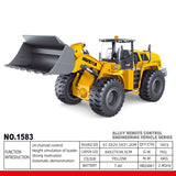 1/14 HUINA Toys 2.4G Radio Controlled Loader 1583 Electric Lifting System Lights Sound RC Construction Vehicles Assembled