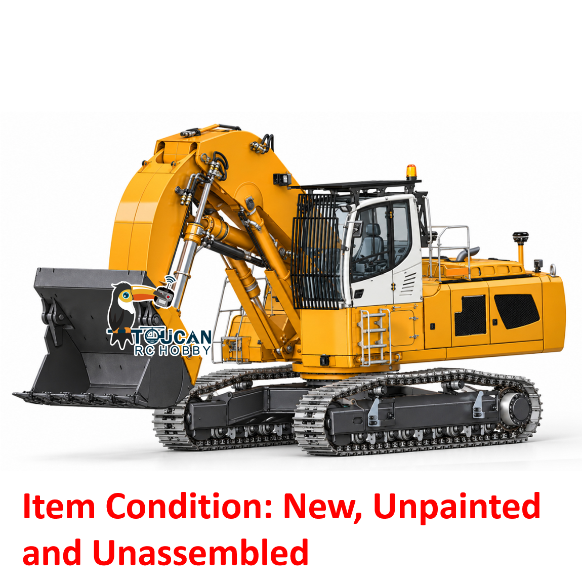 TOUCAN RC HOBBY LESU 1/14 Metal Radio Controlled Hydraulic Excavator Aoue LR956 RC Front Shovel Digger KIT Model Dual Pumps Light GPS No Sound
