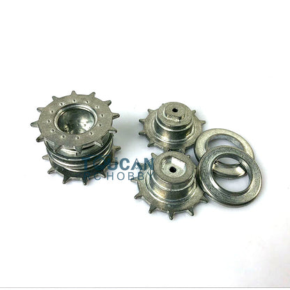 Metal Tracks Idlers Sprockets Road Wheels Suspension Bars Decal For Henglong 1/16 Scale Walker Bulldog RC Tank 3839 Model Replacement Parts