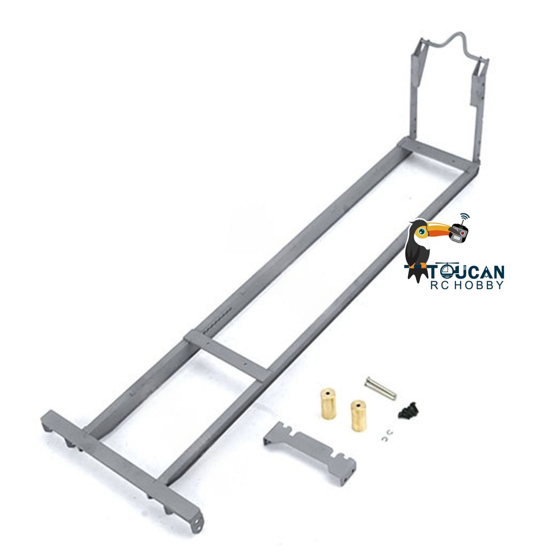 TOUCAN RC HOBBY 1/14 Metal RC Hydraulic Flatbed Ramp Dump Bucket Waste Bin Trailer Rack Truck Loading Accessories for Dumper Model Upgrade Parts
