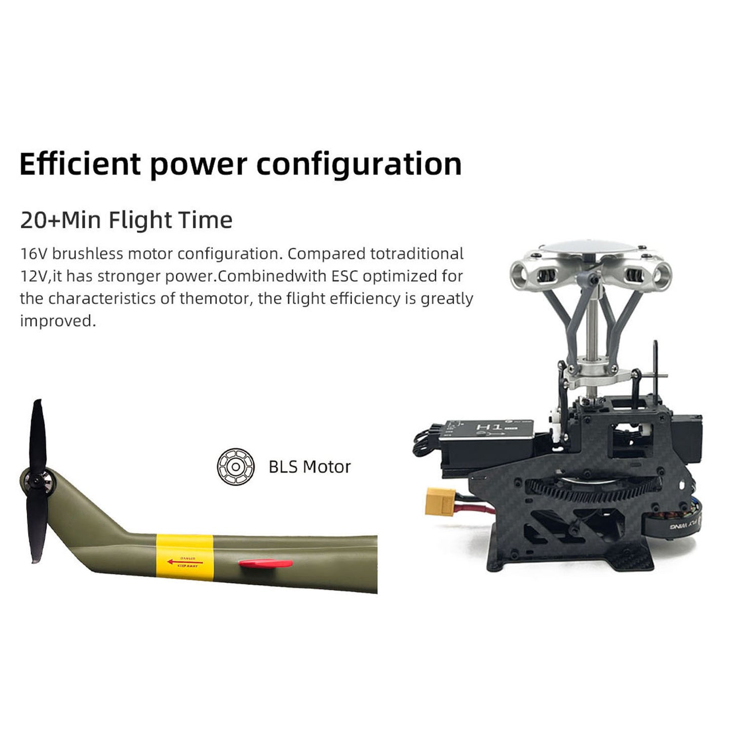 FLYWING UH1 V4 Ferngesteuerter Hubschrauber GPS Automatischer Flug Bürstenloser Motor 60A Dual ESC Niedrige Batterie Rückkehr Huey Geschenke für Erwachsene